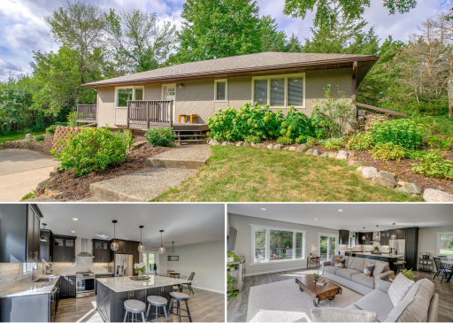 Beautifully remodeled 3-bedroom rambler tucked away on a wooded lot offering AMPLE privacy!
