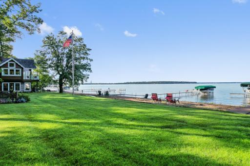 Once in a lifetime opportunity to own 106 feet of sandy beach, west facing, A+ frontage on Gull Lake!