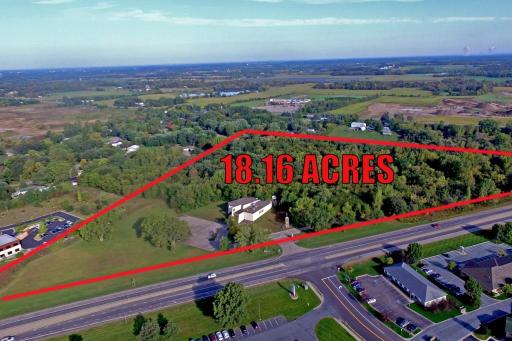 Aerial view of the land- 17,000-18,000 cars drive by per day.