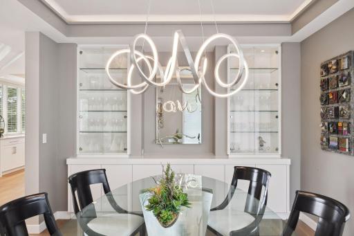 Dining room glass cabinets
