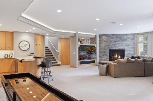 Everything you need to entertain in this lower level area