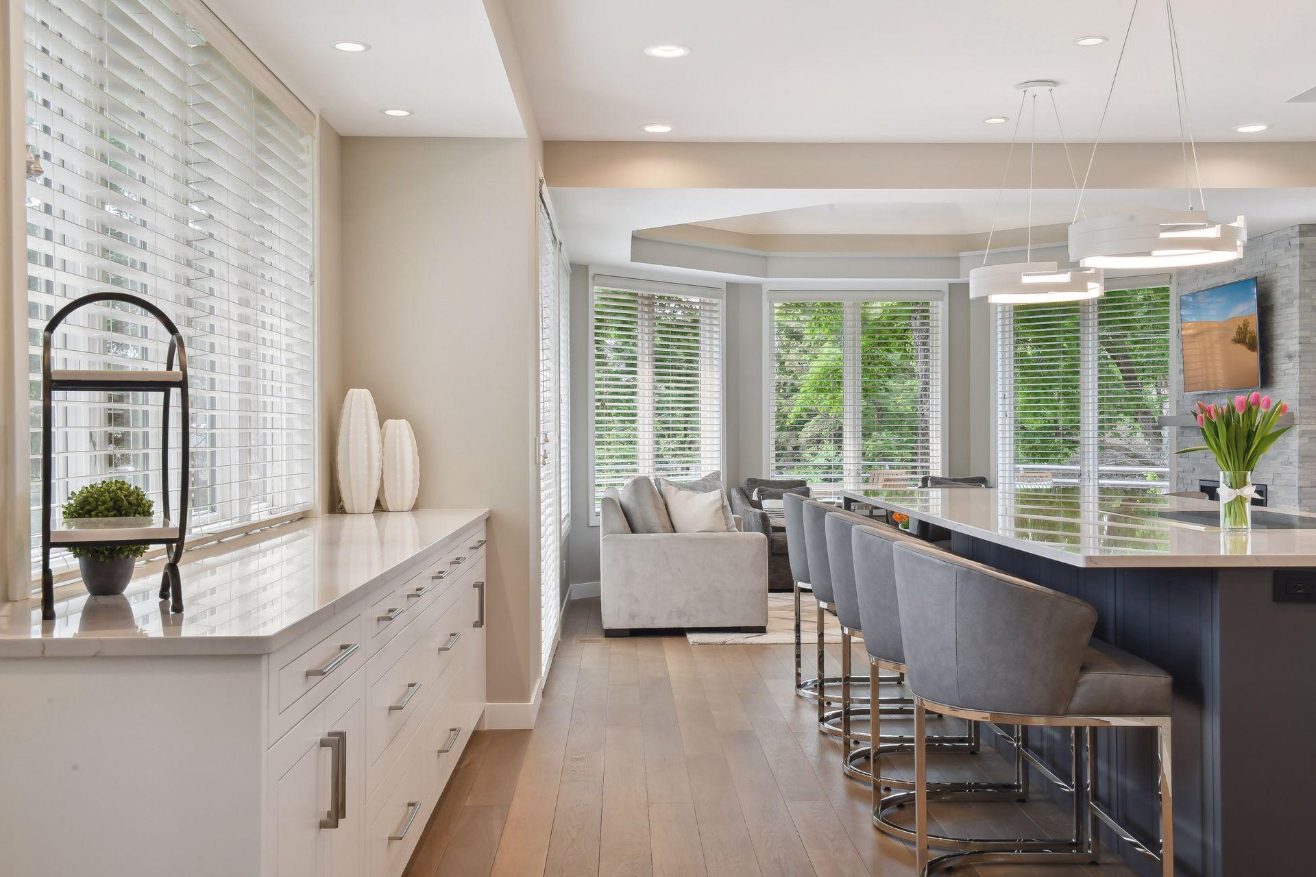 Buffett adds extra counter space and storage.