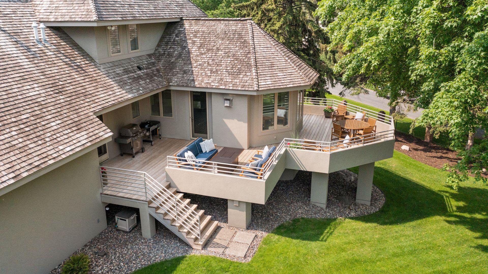 Enjoy the gorgeous surroundings while relaxing on the huge, wrap-around deck.