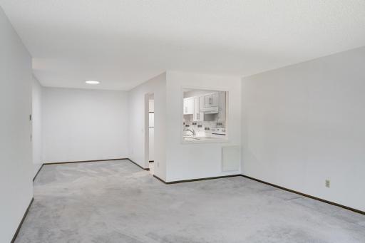 Living room and dining area
