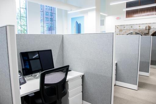 Mortarr workspace and large windows to downtown