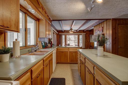 Kitchen to Dining Room and Lake View