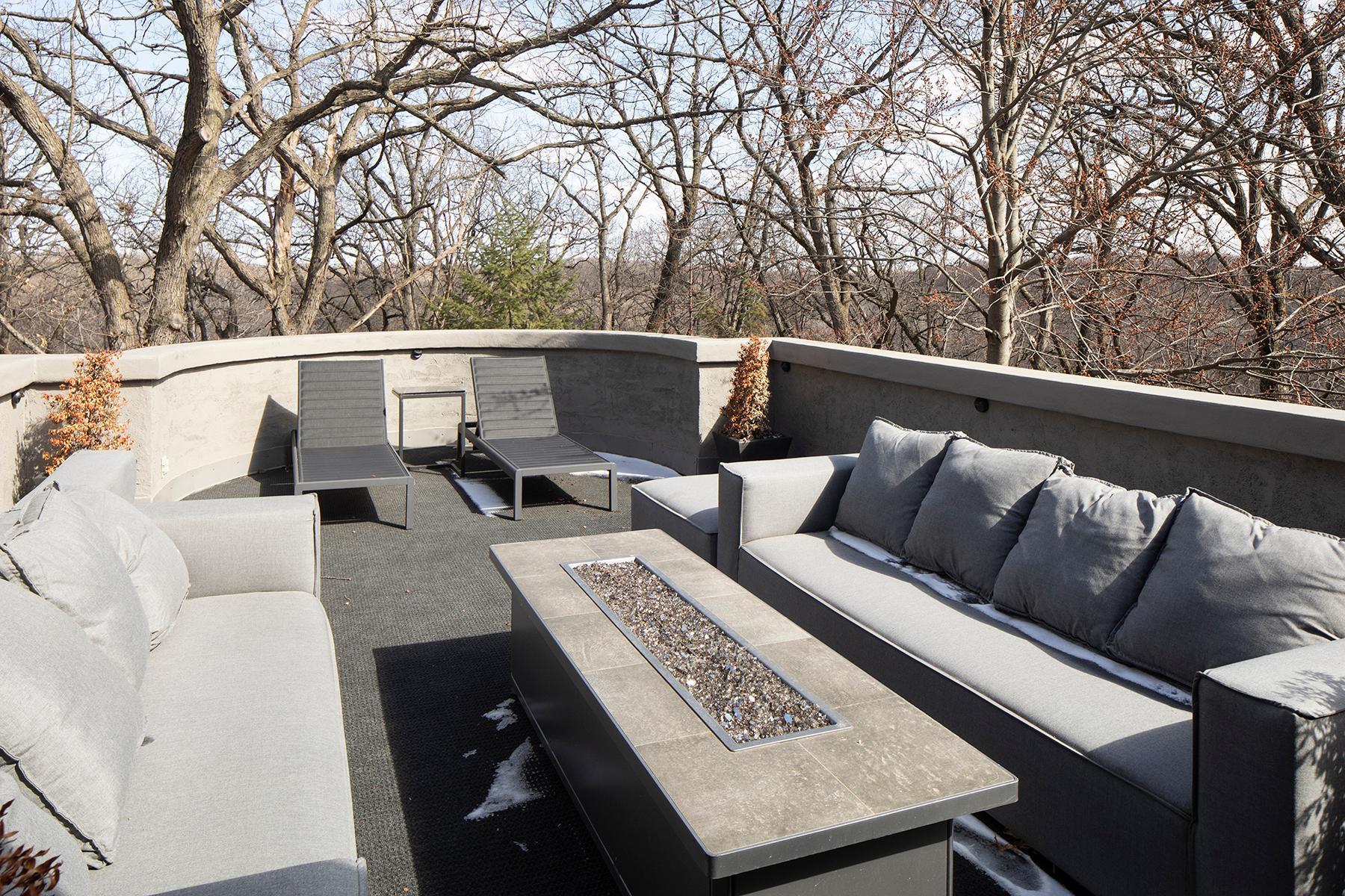 Large 26x15 deck located at the end of the gallery near the primary bedroom entrance.