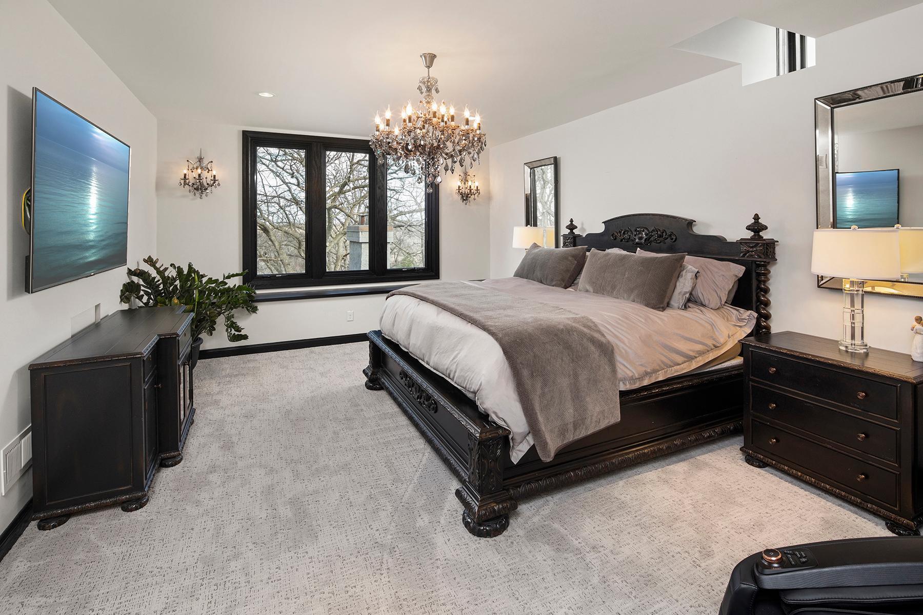 Luxurious third floor primary bedroom. Lots of privacy.
