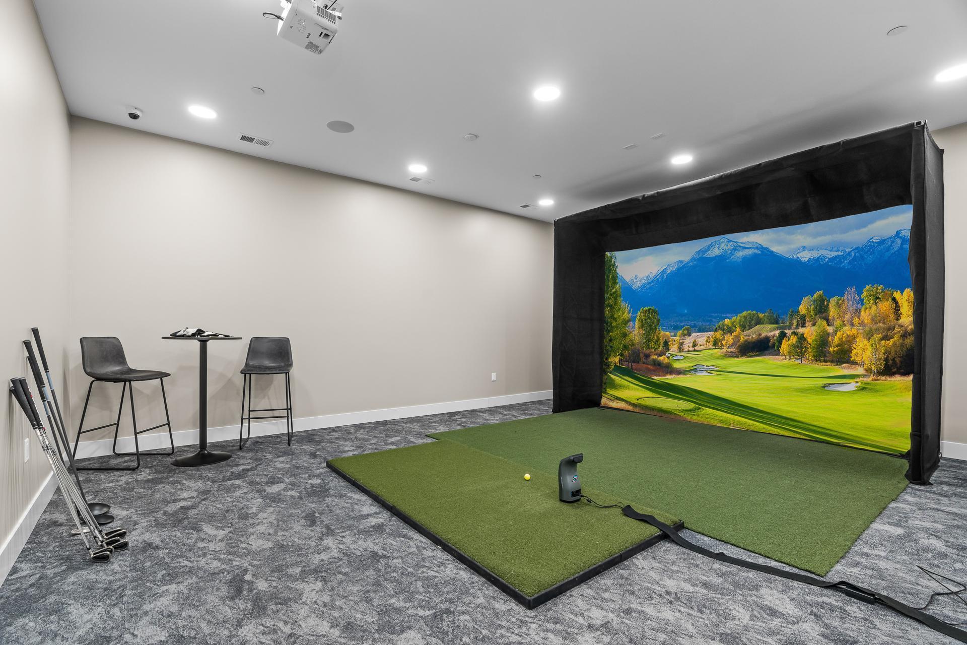 Golf Simulator at Hill Farm Condominiums