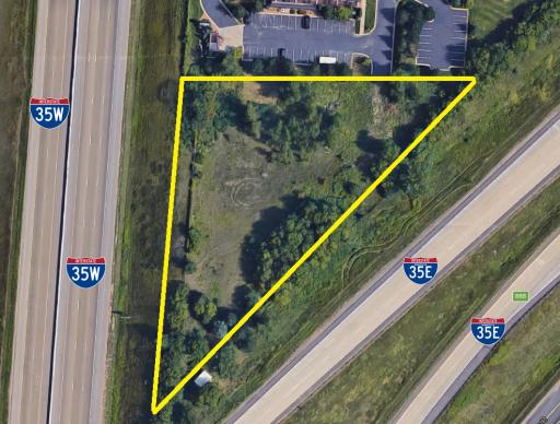 Centrally located commercial lot at the junction of I-35 W & I-35 E! This 1.67-acre lot could be home to your new office, business, retail shop, medical headquarters or other - the possibilities are endless!