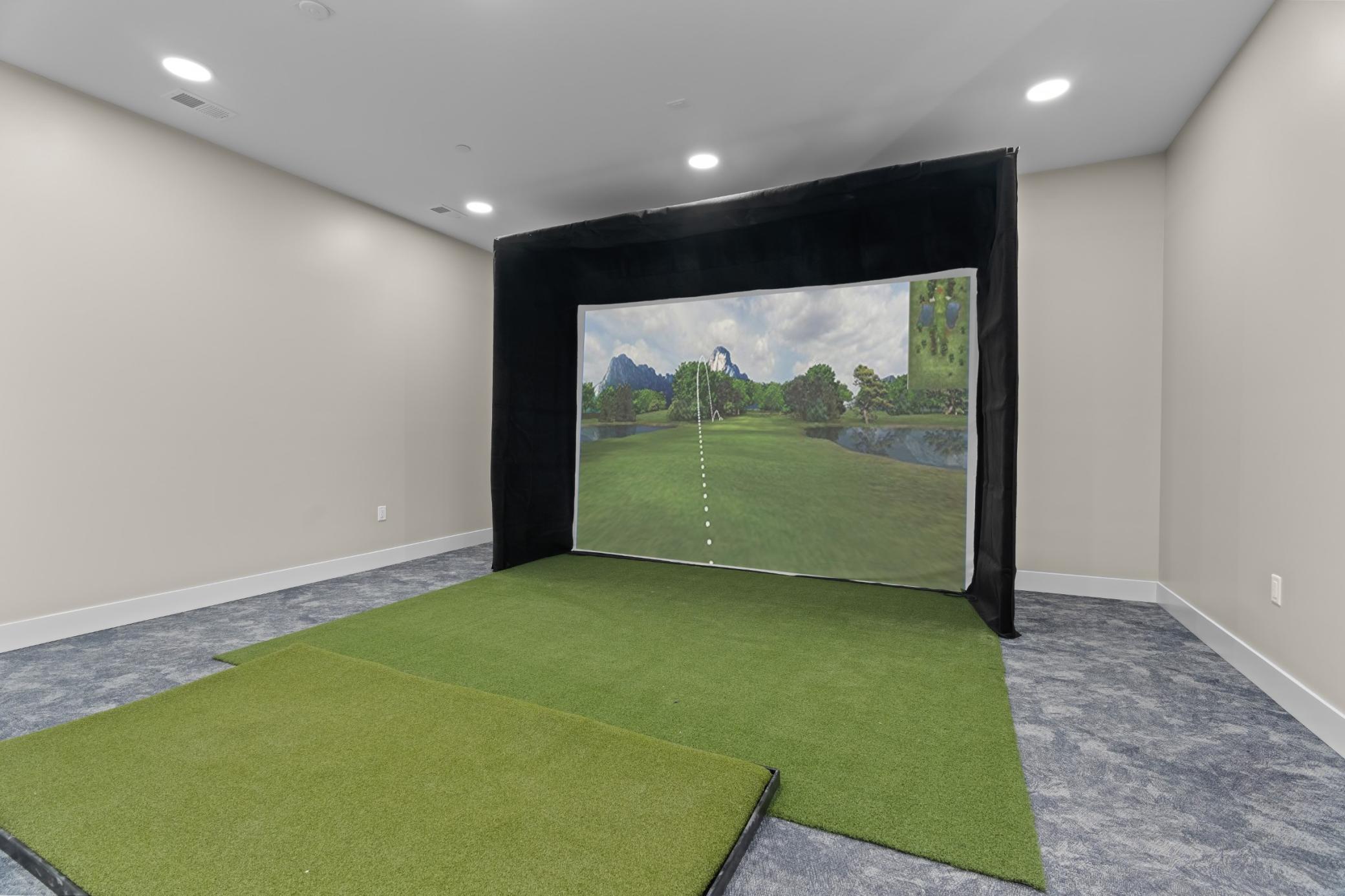 Our Golf Simulator at Hill Farm Condominiums
