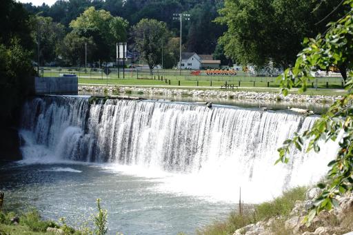 The dam is the subject of many photos with it's natural falls look