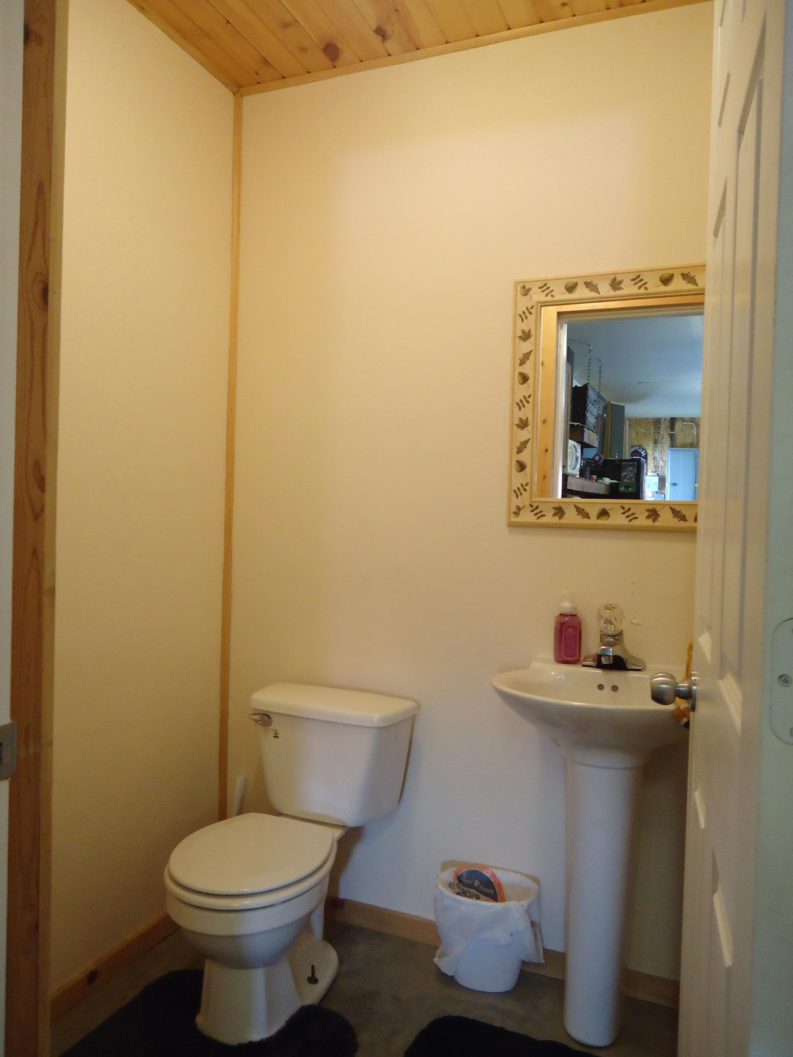 Half Bath in Attached Garage