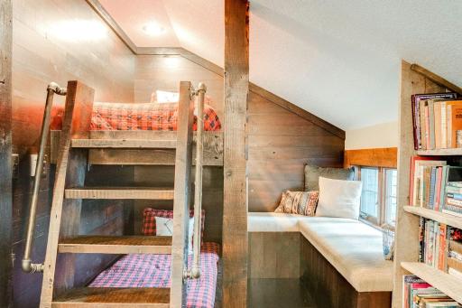 Bunk Area & Reading Nook In the Upper Level Loft