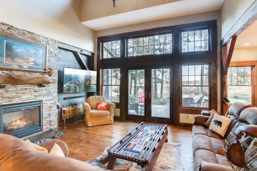 Cozy up near the fireplace during the winter and fall months
