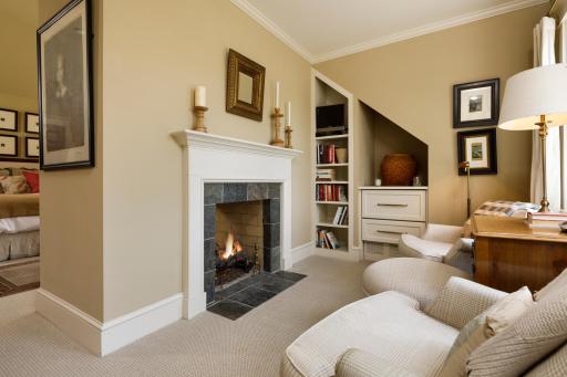 Cozy and intimate sitting area in owner's suite.