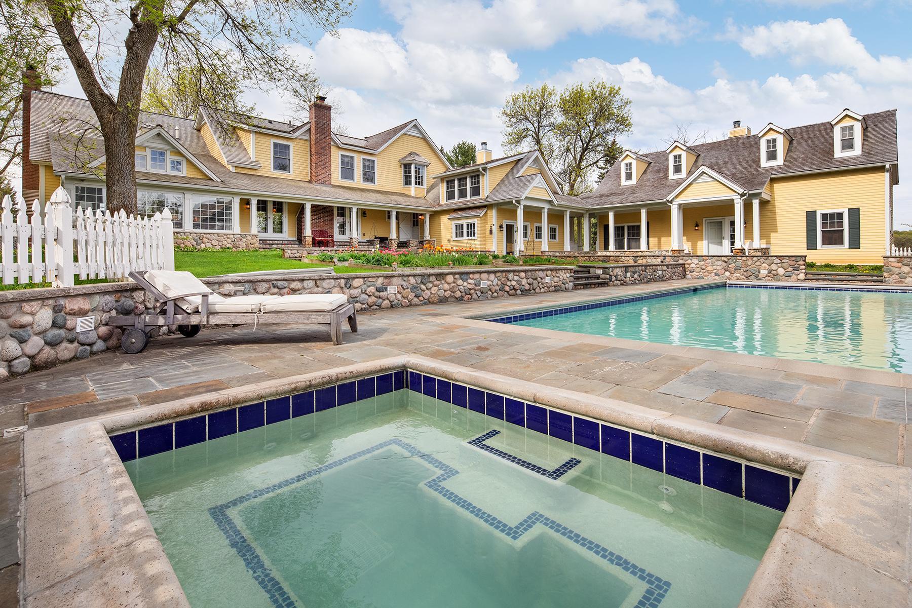 Ten-person hot tub on the pool deck and 40x20 heated pool.