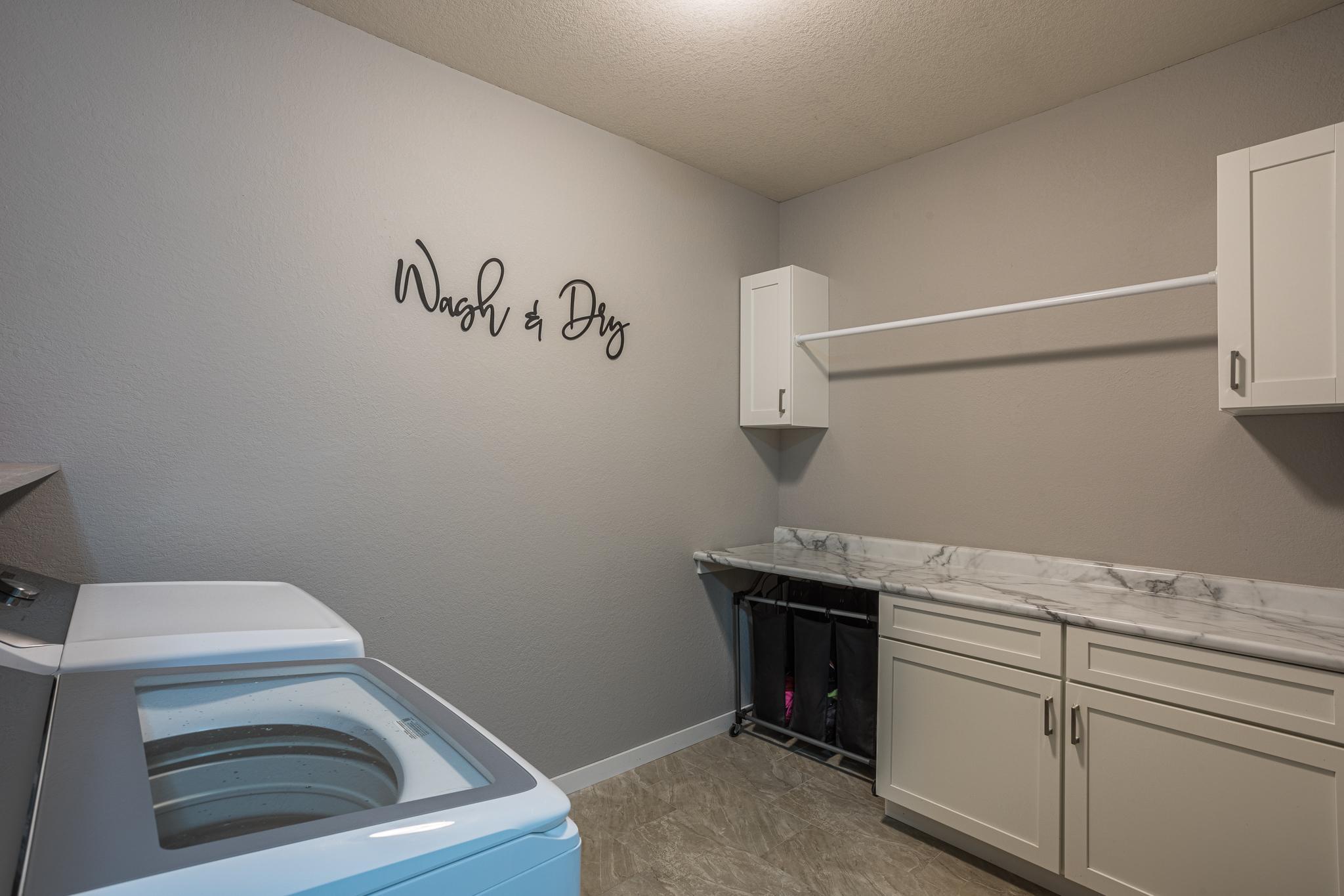 Spacious and updated Laundry Room