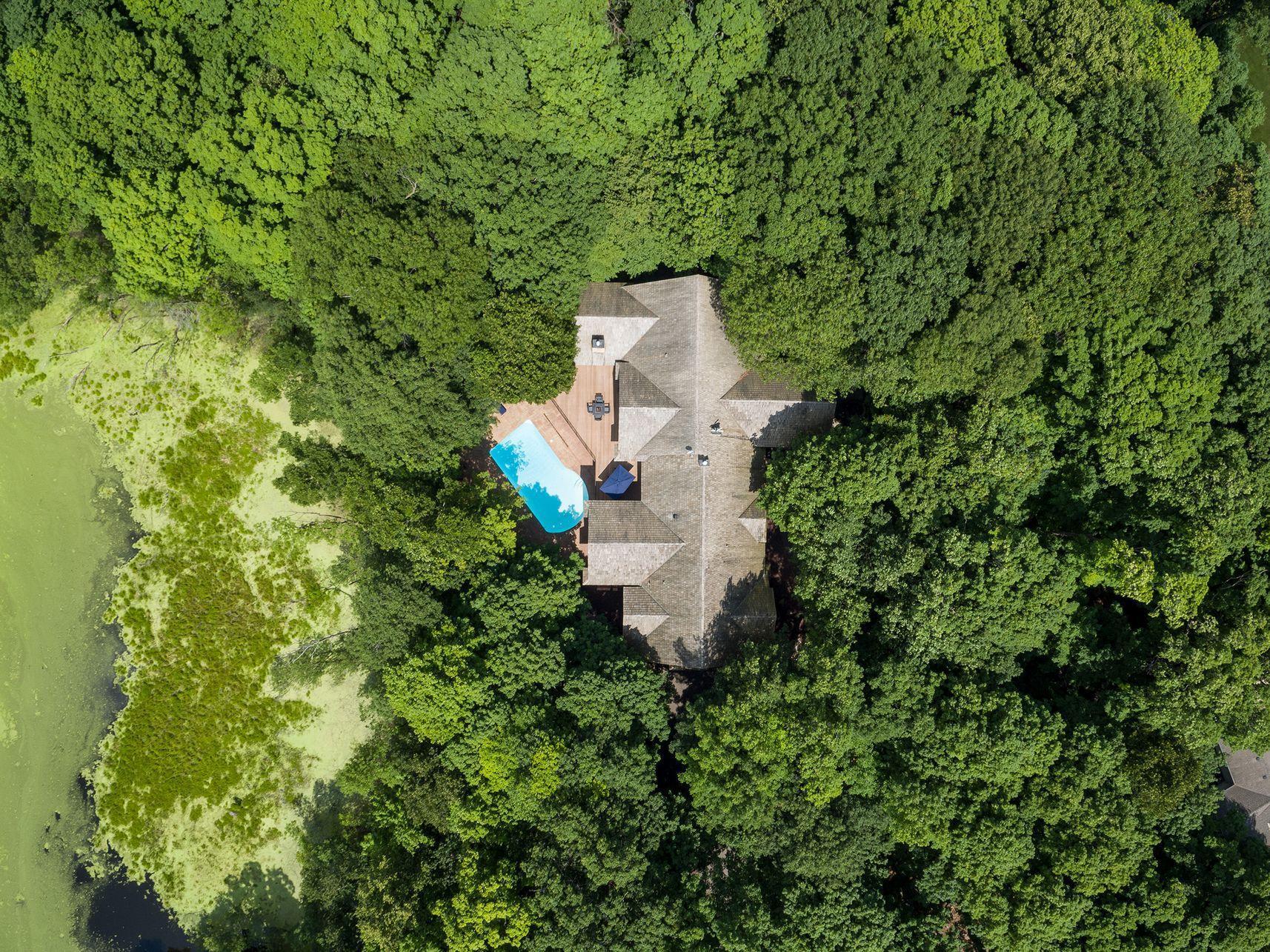 Aerial view of the beautiful estate