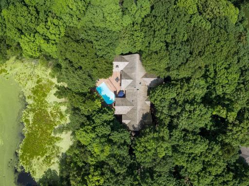 Aerial view of the beautiful estate