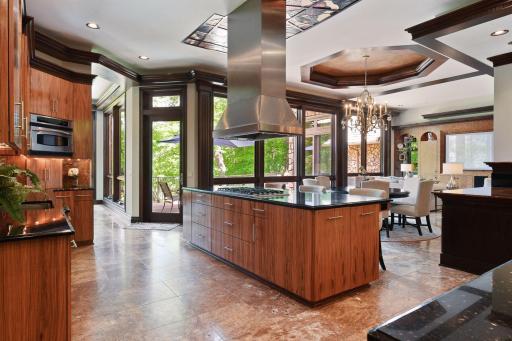 Note the gorgeous stained glass and ceiling detail.