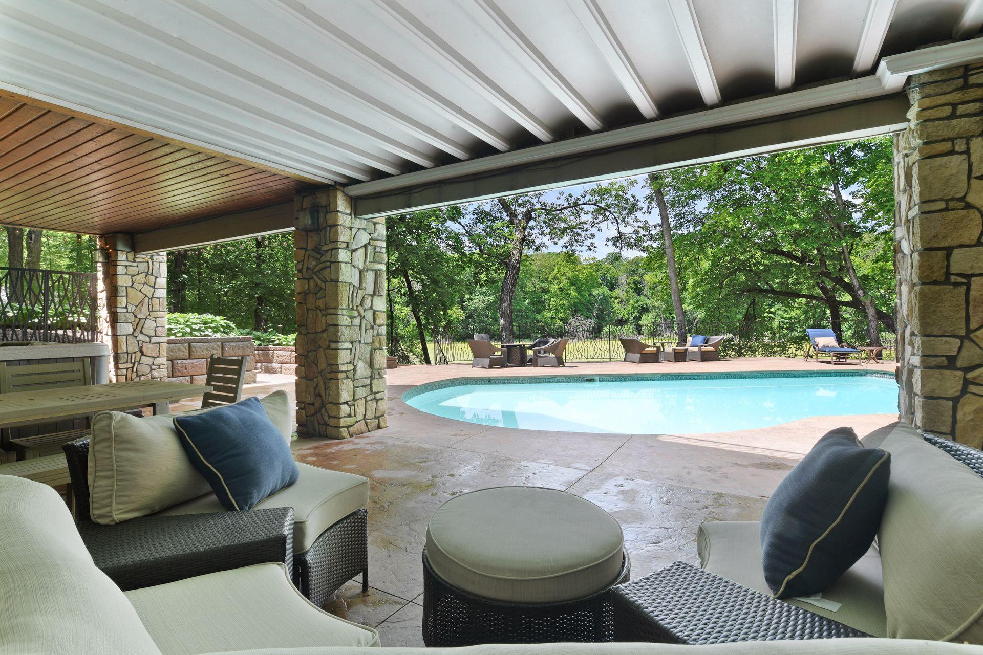 Covered outdoor seating