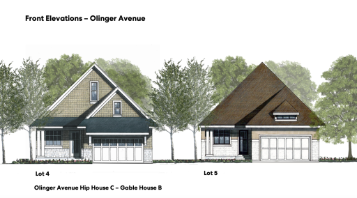 Lots 4 and 5 Front Facing Elevation Concepts