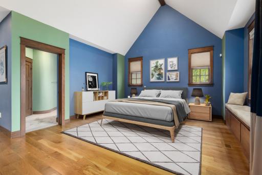Virtually Staged Main Floor Primary Suite