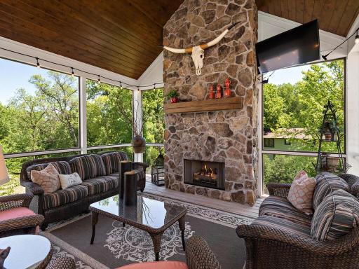 In the day enjoy the sounds of nature while the breeze saunters through. Or, crank the Vikes and go nuts! All the TV's are included! 244 Broadway Ave N Wayzata MN 55391