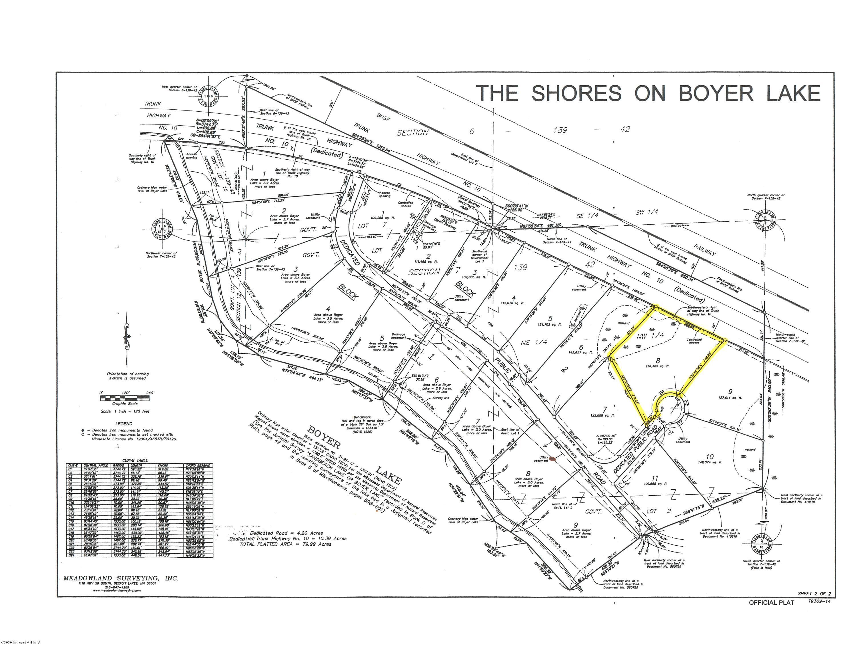 Property photo for Lot 8 Blk2 S The Shores On Boyer Lake, Lake Park, MN 56554