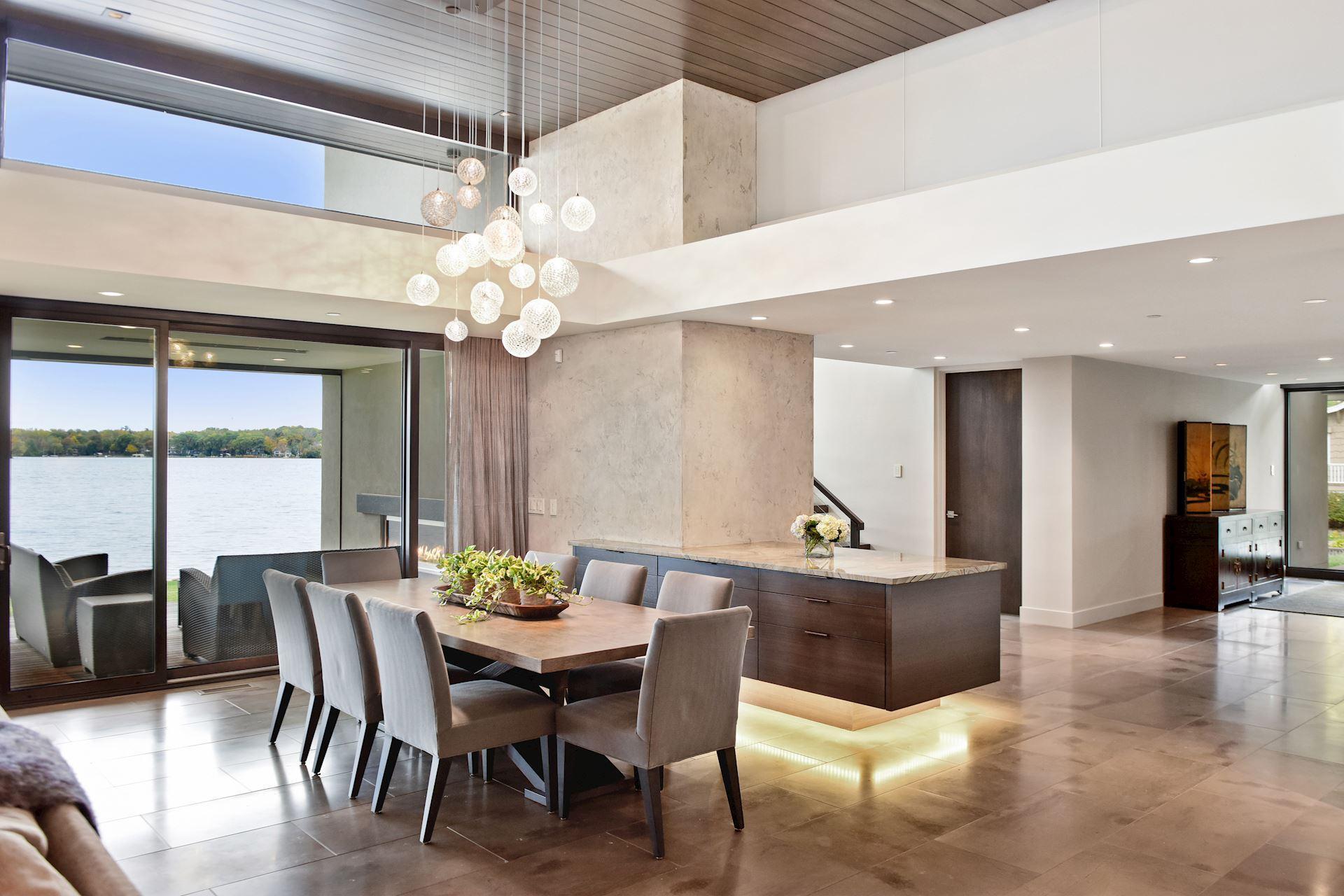 The home was designed with open airy spaces meant for quiet gatherings or fabulous entertaining