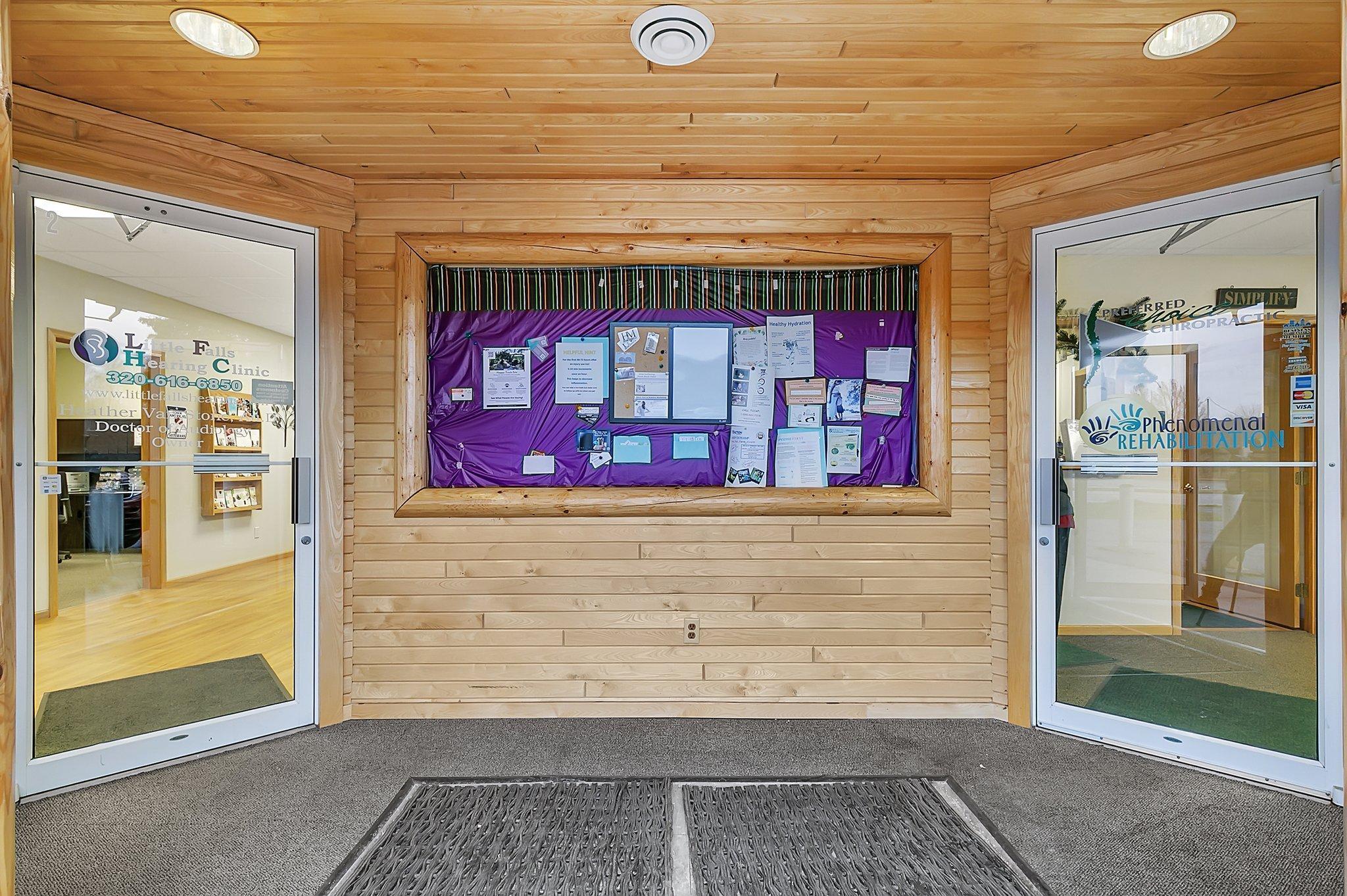 Air lock entry from parking area to both units