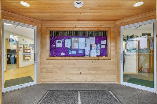 Air lock entry from parking area to both units