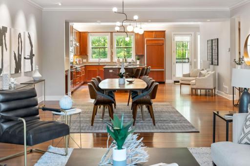 The exquisite hardwood flooring found throughout the home is solid hardwood installed in the classic nail-down, tongue and groove fashion