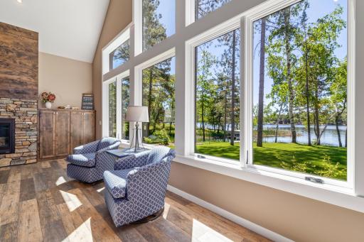 Stunning windows with commanding lake views.