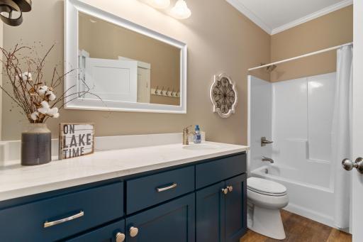 Full guest bathroom has everything your company will need during their stay.