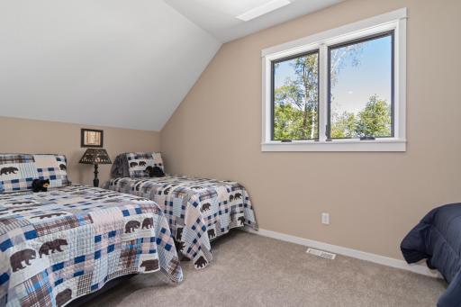 Wake up to natural lighting in the loft.