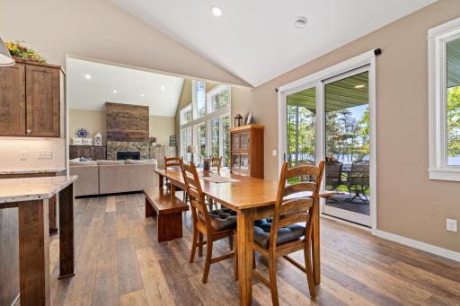 Enjoy all of the stunning lake views from the comfort of your living room and dining room.