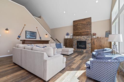 You will fall in love with all of the natural lighting along the lake side of this home.