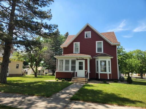 Photo for 314 Lyon Avenue N, Canby, MN 56220 - Listing #6227654 The front porch entry is flanked with new plantings and landscaping rocks.