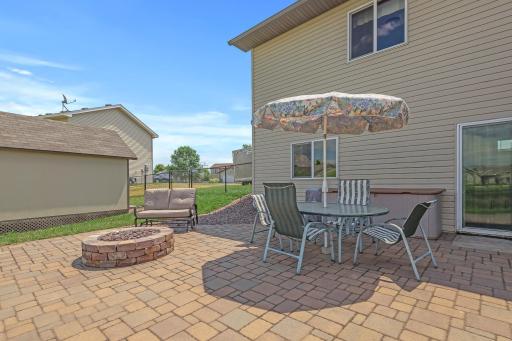 patio with gas fire pit