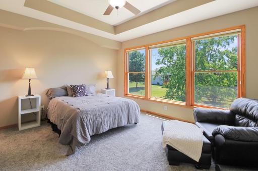Master Bedroom with Tray Ceiling
