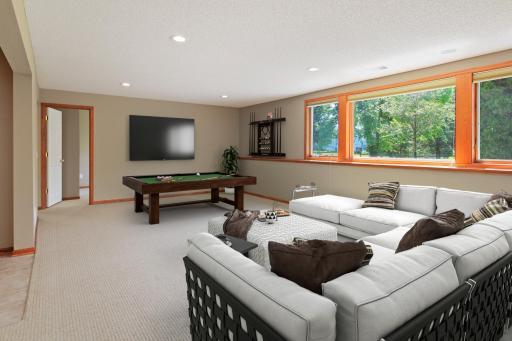 Family Room Virtually Staged
