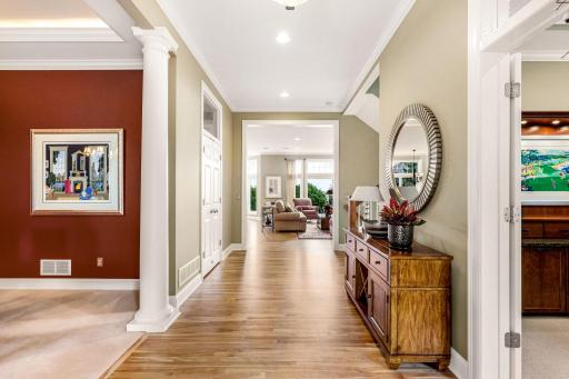 Welcome home! Once inside, a spacious foyer welcomes guests.