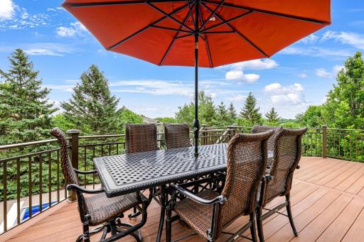Walk out from the kitchen or the three season porch to the large maintenance free deck, the perfect spot for grilling & enjoying breathtaking views.
