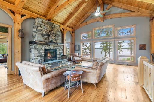 spectacular views of Sturgeon lake from the great room