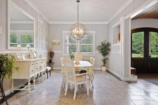 Enough room for everyone in this formal dining room.