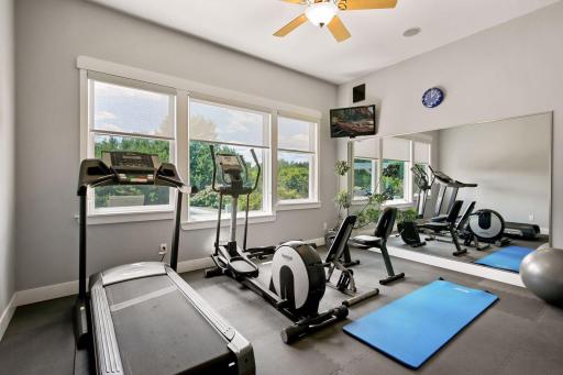 Main floor gym. Workout at your leisure. No waiting for someone to get off the equipment.