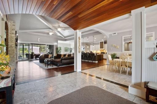 Main foyer opens up main floor living spaces.