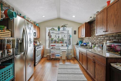 Plenty of storage in the apartment kitchen.
